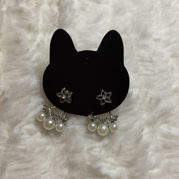 3 for 10 EARRINGS - star pearl - Picture 1 of 4